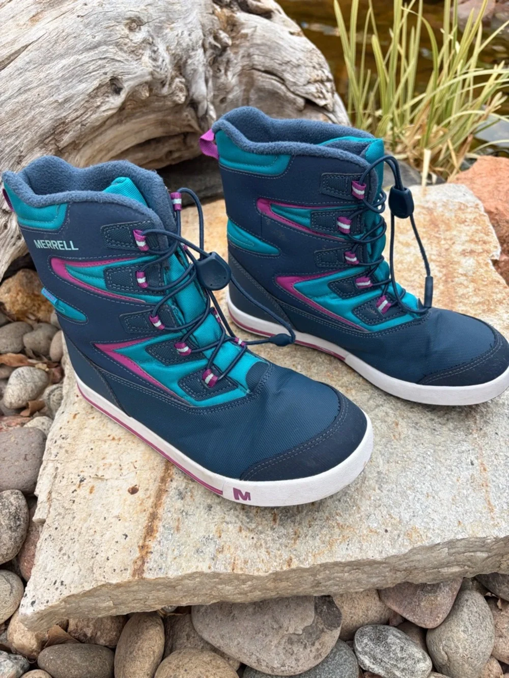 Merrell‎ Snow Bank 3.0 Waterproof Boots Kids Girls US 5 Blue